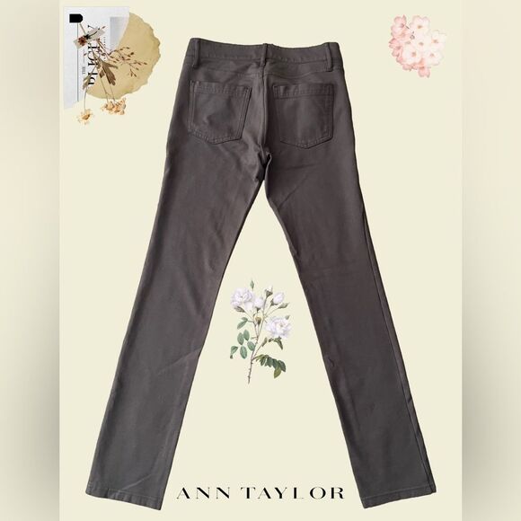 Ann Taylor Slim Pantsuit Brown Buttons 2 ID:70056 Work Formal Business Excellent - Picture 9 of 13